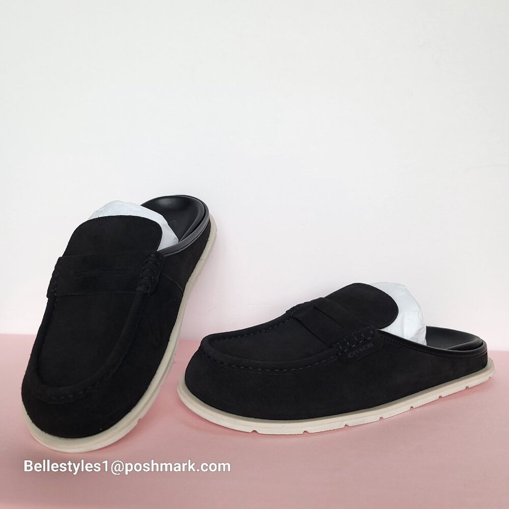 COACH Men’s Suede Loafer Mule- Men’s US Size: 9D - Black color⭐